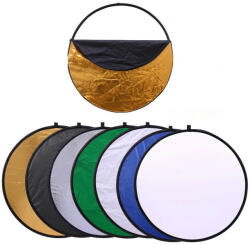  7 in 1 Derítőlap - 110cm Fotós reflektor, derítő háttér (Kerek) (derito-7in1-110)