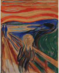 Brushme Számozott kifestő készlet, feszített vásznon, 40x50 cm - Edvard Munch: A sikoly