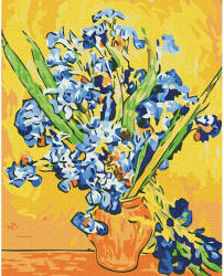 Brushme Számozott kifestő készlet, feszített vásznon, 40x50 cm - Van Gogh: Íriszek vázában