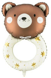 Partydeco Óriás fólia lufi 35" 88cm maci csörgő, csak levegővel tölthető (LUFI495946)