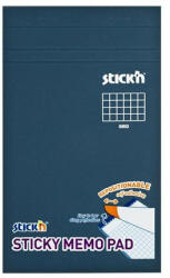 STICK N Öntapadó jegyzettömb, kockás, 190, 5x114 mm, 50 lap, STICK N, fehér (SN21852) - bestoffice