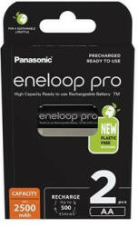 Panasonic Tölthető elem, AA ceruza, 2x2500 mAh Ni-MH, PANASONIC "Eneloop Pro (ELAKU15) - bestoffice
