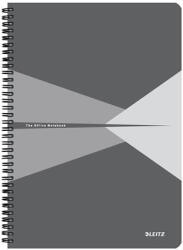 Leitz Spirálfüzet, A4, vonalas, 90 lap, PP borító, LEITZ "Office", szürke (44961085) - bestoffice
