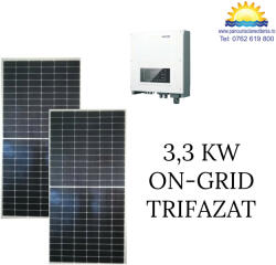 Solarii Oltenia Kit sistem fotovoltaic 3, 3 kw trifazat GATA DE MONTAJ