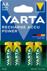 VARTA Tölthető elem, AA ceruza, 4x2100 mAh, előtöltött, VARTA "Power (VAKU02) - bestoffice