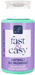 Cztery Pory Roku Soluție pentru îndepărtarea ojei, fără acetonă - Cztery Pory Roku Fast & Easy 200 ml