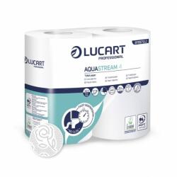 Lucart Toalettpapír 2 rétegű 400 lap/tekercs 4 tekercs/csomag Aquastream 4 Lucart_811B70J hófehér (811B70J) - tonerpiac
