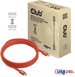 Club 3D USB 2.0 Type C Összekötő Piros 4m CAC-1515 (CAC-1515)