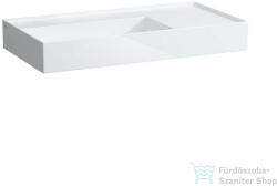 Laufen Kartell By Laufen 90x46 cm-es csiszolt aljú mosdó csaplyuk és túlfolyó nélkül, fehér H8183380001121 (H8183380001121)