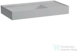 Laufen Kartell By Laufen 90x46 cm-es csiszolt aljú mosdó csaplyuk és túlfolyó nélkül, matt szürke H8183387591121 (H8183387591121)
