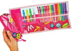 Mitama Feltekerhető tolltartó, színes geometrikus mintákkal, lányoknak - Mitama