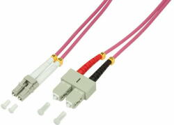LogiLink Fiber duplex patch kábel, OM4, 50/125 , LC-SC, lila, 5 m - FP4LS05 (FP4LS05)