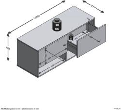 FMD Bancă de depozitare cu 2 sertare alb & stejar 108, 9x41, 7x46, 1 cm 528-009E (444222)