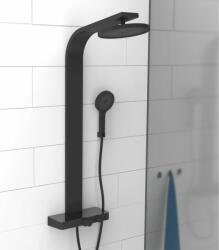 SCHÜTTE Set de duș cu tavă termostatică SAMOA RAIN, negru mat 60576 (446561)