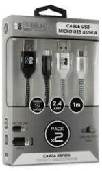 Subblim Cablu Micro USB Subblim SUB-CAB-1MU001 1 m (2 Unități)