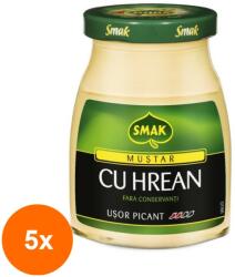 Smak Set 5 x Mustar cu Hrean, Smak, 185 g (NAR-5xRDL-7950)