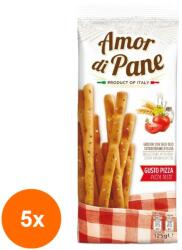 HOSTA Set 5 x Grisine cu Gust de Pizza, Amor di Pane, 125 g