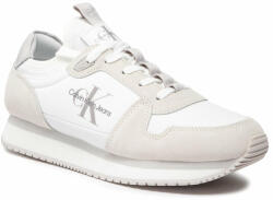 Calvin Klein Jeans Sneakers Calvin Klein Jeans Runner Sock Lace Up YM0YM00553 Alb Bărbați