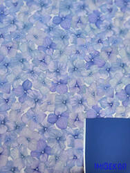  Vízhatlan mintás ív 70x100cm - Hortenzia mintás - Kék