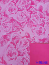  Vízhatlan mintás ív 70x100cm - Rózsafejmintás - Sötét Rózsaszín