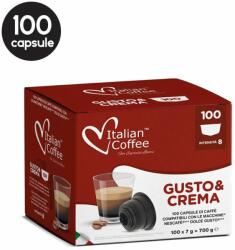 Italian Coffee 100 Capsule Italian Coffee Gusto e Crema - Compatibile Dolce Gusto