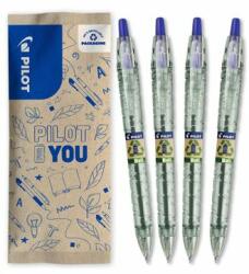 Pilot Set flow pack 4 pixuri Pilot B2P Ball Plus albastre 1.0 mm cu click (PFLW582991)