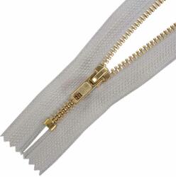 Fém cipzár VT5 zárt sárgaréz 4M0 12 cm - Szürke 310