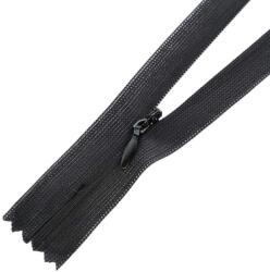 Rejtett cipzár hálós (hurkolt) #3W0 zárt 65 cm - Fekete 332