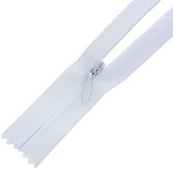 Rejtett cipzár hálós (hurkolt) #3W0 zárt 65 cm - Fehér 101