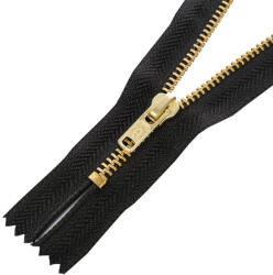 Fém cipzár VT5 zárt sárgaréz 4M0 18 cm - Fekete 332
