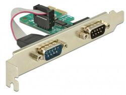 Delock PCI-E Bővítőkártya > 2x Soros RS-232 - kontaktor - 10 911 Ft
