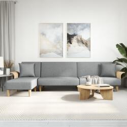 vidaXL Canapea extensibilă în formă de L gri 279x140x70 cm catifea (3157211) Canapea