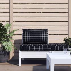 vidaXL Perne pentru paleți, 2 buc, negru, model carouri, textil oxford (361767)