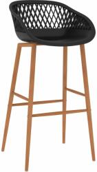 vidaXL Scaune de bar, 2 buc, negru (248152)