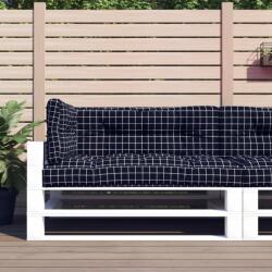 vidaXL Perne de paleți, 3 buc. , negru carouri textil (360771)