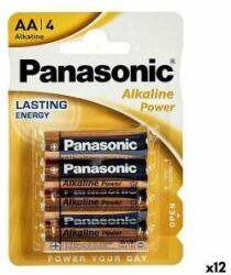 Panasonic Baterii Alcaline Panasonic 1x4 LR6APB LR6 AA (12 Unități)