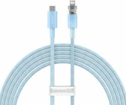 Baseus Explorer Series USB-C apa - Lightning apa 2.0 Adat és töltőkábel - Kék (2m) (CATS010303)
