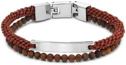 Fossil Bratara Fossil Elliott Tiger's Eye Brown Nylon Beaded Bracelet JOF00953040