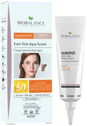 BIOBALANCE Sunspot Tinted Medium Even Tone Aqua Fusion For Color Control & Dark Spots SPF 50+ Színezett Nappali Krém 40 ml