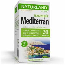 Naturland Mediterrán gyógy-és fűszernövény teakeverék - 20 filter - bio