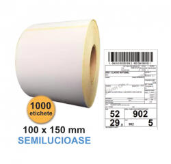 Role etichete semilucioase 100x150mm - 1000/rola (SG-100X150-1000-FI76)