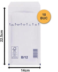 Plicuri cu bule albe B12 140x225 - 10 buc (B12A-10)