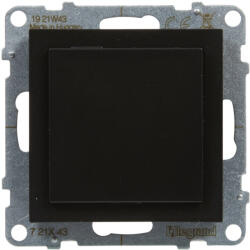 Legrand Suno vakfedél Program Mosaic adapterrel, fekete (721443) (721443)