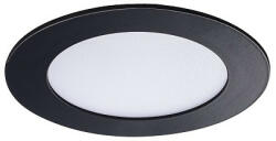 Kanlux ROUNDA V2LED 6W-WW-B beépíthető LED lámpa kerek Ø120mm 270lm 3000K IP44/IP20 fekete (33562) (33562)