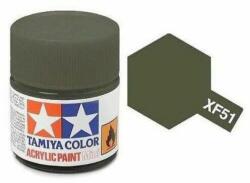 Tamiya Acrylic Paint Mini XF-51 Khaki Drab 10 ml (81751)