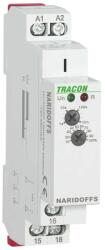 Tracon NARIDOFFS Elengedéskésleltetéses tápfeszültség vezérelt időrelé AC/DC 12-240V, 0, 1s-10m, 16A/AC1, 250VAC/24VDC (NARIDOFFS)