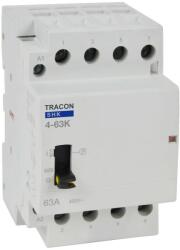 Tracon SHK4-63K, Installációs kontaktor 230V AC, 50Hz, 3 Mod, 4×NO, AC1/AC7a, 63A (SHK4-63K)