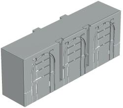 Tracon AA-KETO-00-3/66 Érintésvédelmi burkolat alsó/felső kábelbevezetéshez 3P 00, 3P, L=66 mm (AA-KETO-00-3/66)