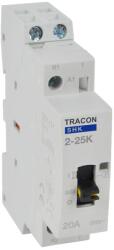 Tracon SHK2-25K, Installációs kontaktor 230V AC, 50Hz, 1 Mod, 2×NO, AC1/AC7a, 25A (SHK2-25K)