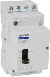  Tracon SHK4-25K, Installációs kontaktor 230V AC, 50Hz, 2 Mod, 4×NO, AC1/AC7a, 25A (SHK4-25K)